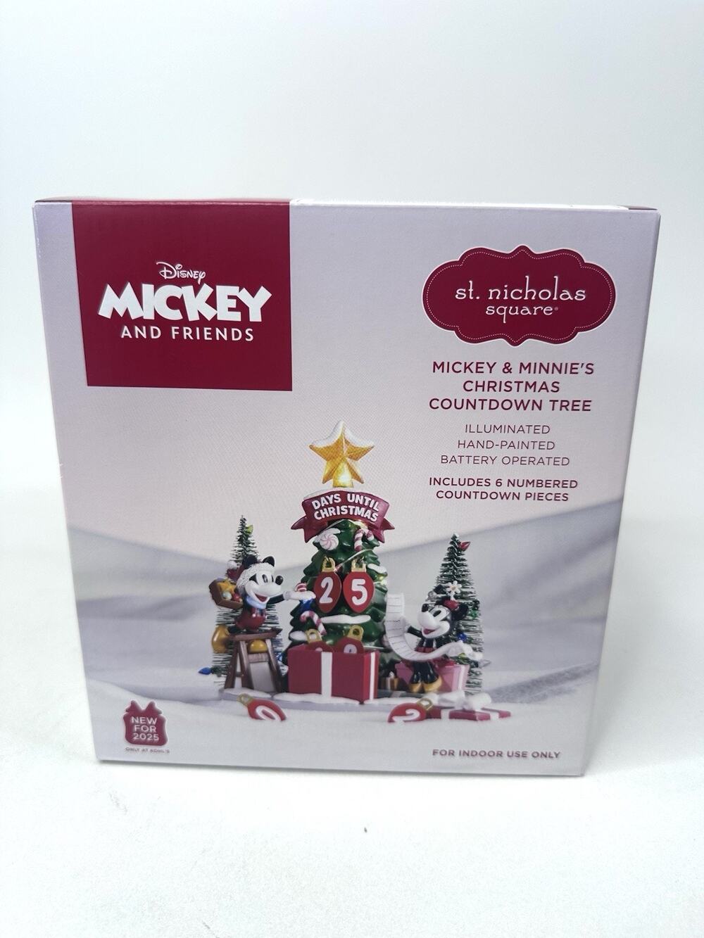 Disney St Nicholas Square Mickey and Friends Christmas Countdown Tree Decor 2025